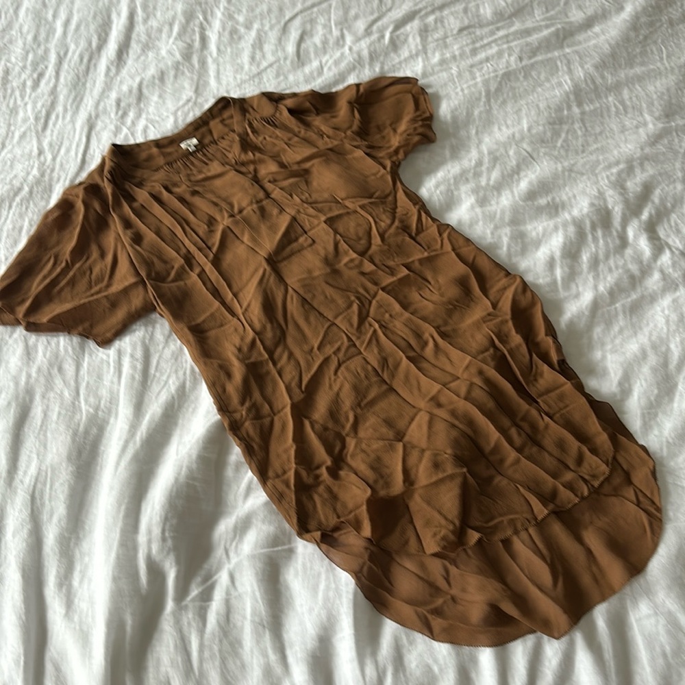 Wilfred Long Silk Tunic Blouse (X-Small)
